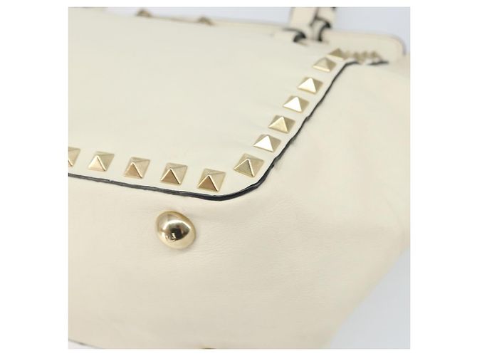 VALENTINO Borsa in pelle 2 in 1 Bianco Oro Auth bs32858 D'oro - vista 15