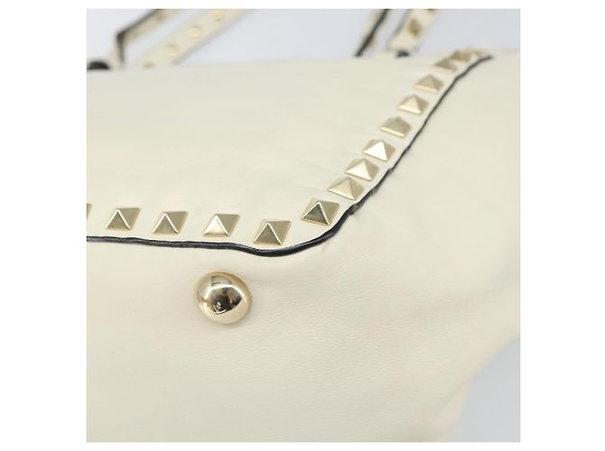 VALENTINO Borsa in pelle 2 in 1 Bianco Oro Auth bs32858 D'oro - vista 17