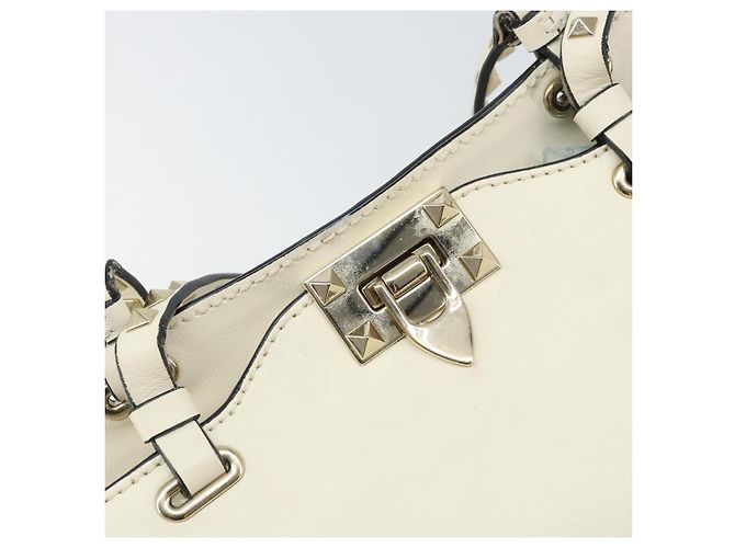 VALENTINO Borsa in pelle 2 in 1 Bianco Oro Auth bs32858 D'oro - vista 19