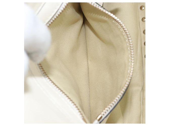 VALENTINO Borsa in pelle 2 in 1 Bianco Oro Auth bs32858 D'oro - vista 24
