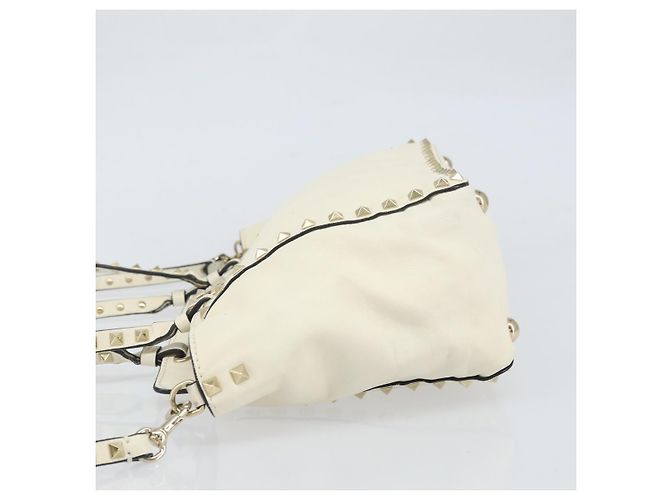 VALENTINO Borsa in pelle 2 in 1 Bianco Oro Auth bs32858 D'oro - vista 4