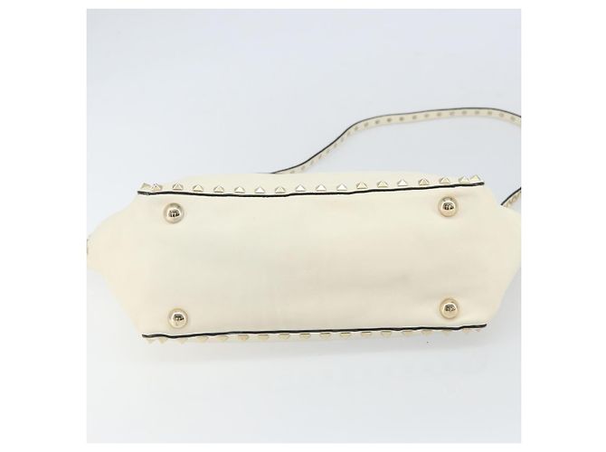 VALENTINO Borsa in pelle 2 in 1 Bianco Oro Auth bs32858 D'oro - vista 5