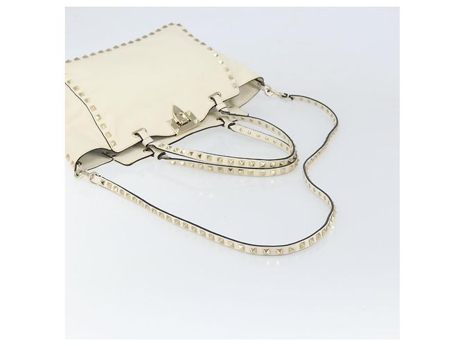 VALENTINO Borsa in pelle 2 in 1 Bianco Oro Auth bs32858 D'oro - vista 9