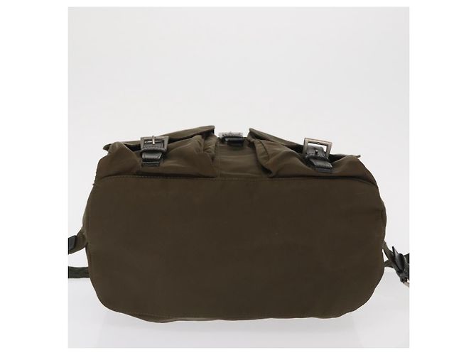 PRADA Backpack Nylon Khaki Silver Auth 168394 Silvery - view 11