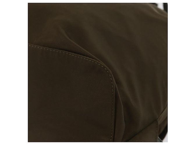 PRADA Backpack Nylon Khaki Silver Auth 168394 Silvery - view 15