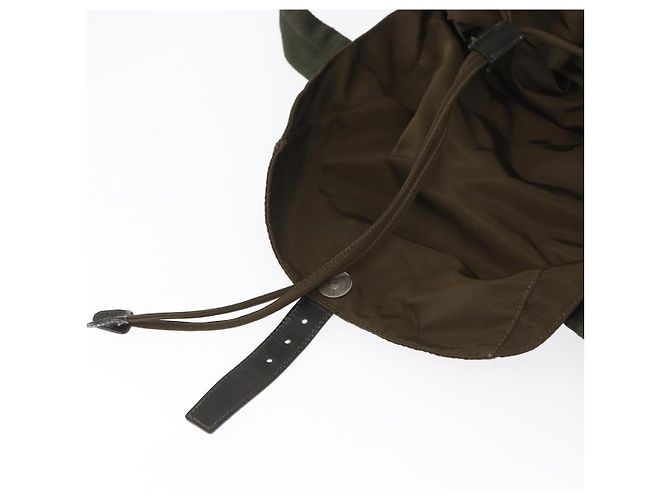 PRADA Backpack Nylon Khaki Silver Auth 168394 Silvery - view 18