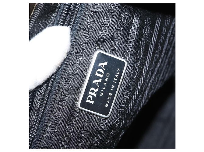 PRADA Backpack Nylon Khaki Silver Auth 168394 Silvery - view 19