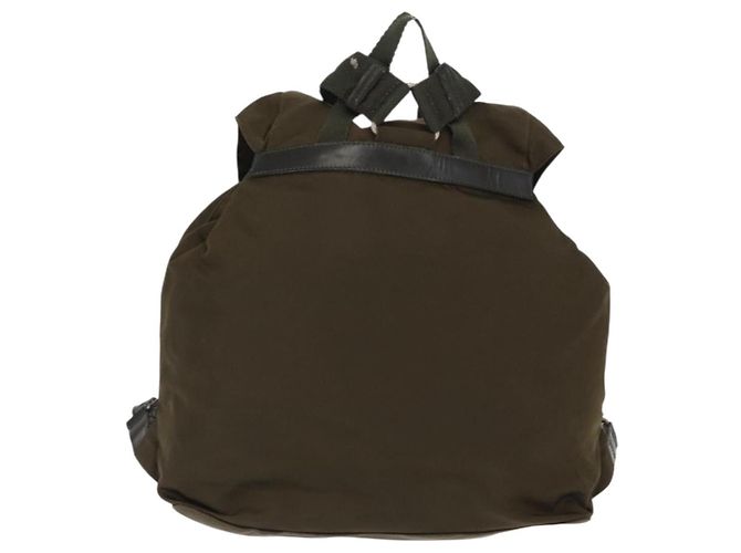 PRADA Backpack Nylon Khaki Silver Auth 168394 Silvery - view 3