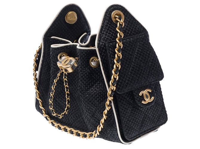 Borsa CHANEL in Vimini Nera - 103277 Nero - vista 5
