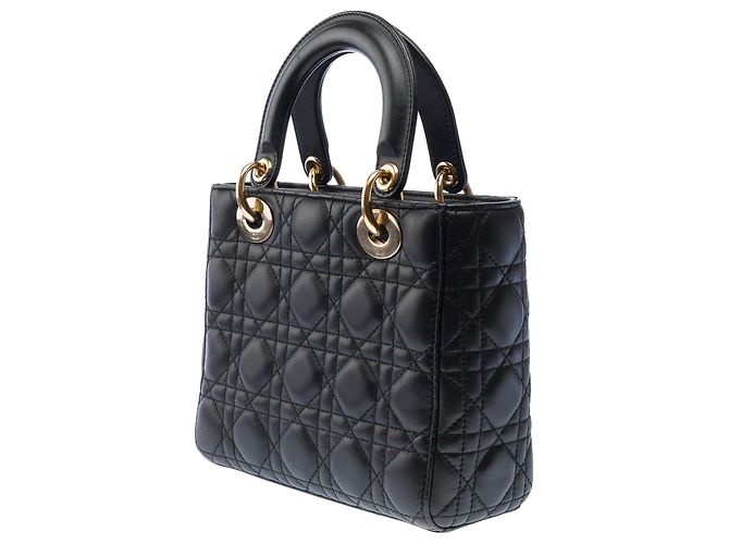 Borsa DIOR Lady Dior in Pelle Nera - 103265 Nero - vista 5