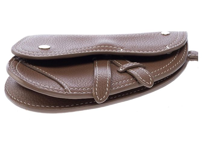Saddle Sac DIOR en Cuir Étoupe - 103257 Taupe - vue 10