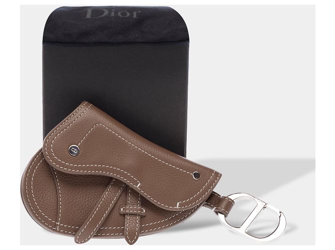 Saddle Sac DIOR en Cuir Étoupe - 103257 Taupe - vue 2