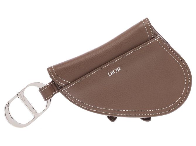 Saddle Sac DIOR en Cuir Étoupe - 103257 Taupe - vue 4