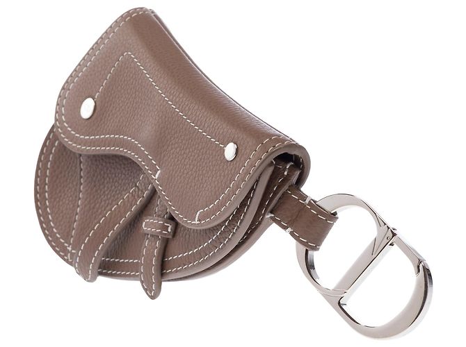 Saddle Sac DIOR en Cuir Étoupe - 103257 Taupe - vue 5