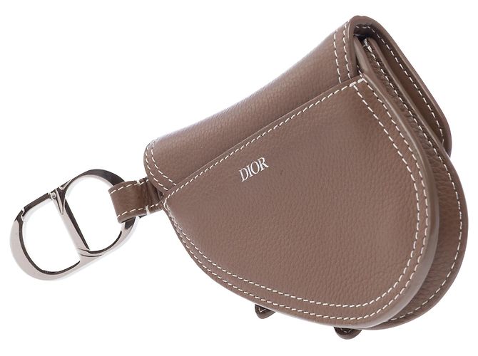 Saddle Sac DIOR en Cuir Étoupe - 103257 Taupe - vue 6