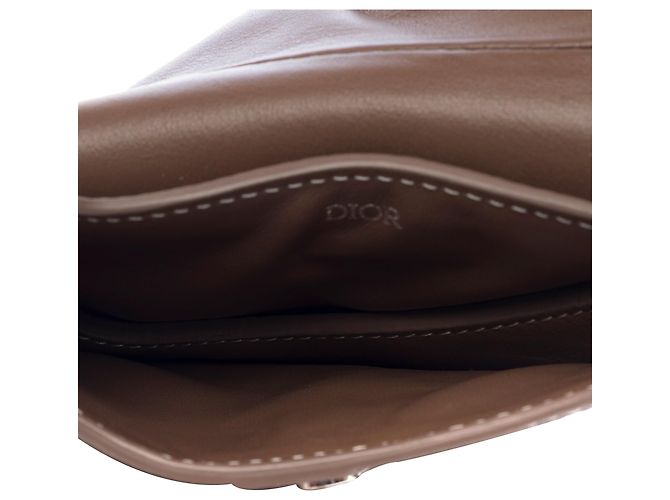 Saddle Sac DIOR en Cuir Étoupe - 103257 Taupe - vue 9