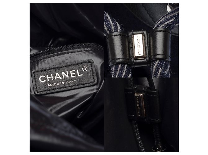 Borsa CHANEL in Lana Blu Marino - 103259 Blu navy - vista 6