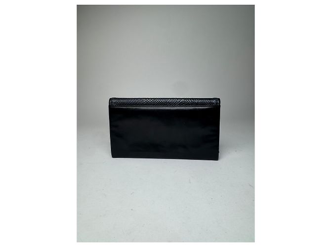 Clutch in pelle con stampa a serpente vintage Givenchy nera Nero - vista 11
