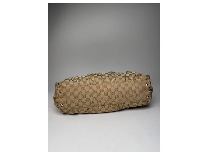 Vintage Gucci Monogram D-Ding Handtasche Goldbeige Golden - Ansicht 13