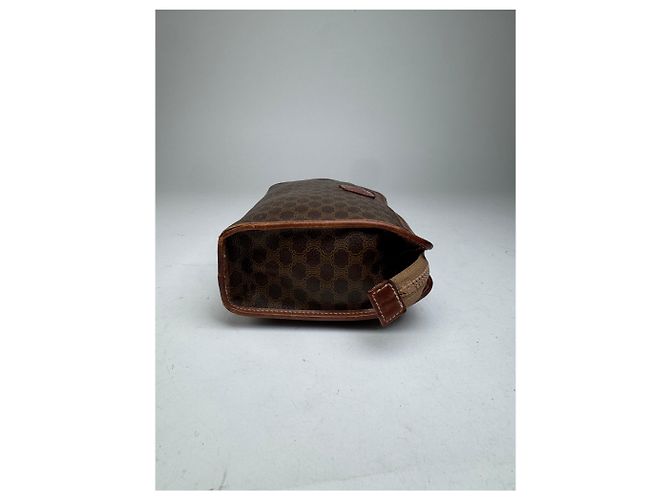 Céline Clutch in pelle monogramma Celine Paris vintage marrone - vista 8