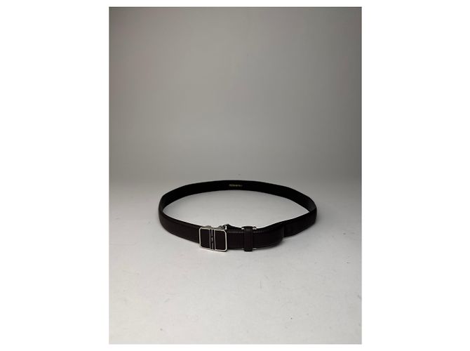 Vintage Yves Saint Laurent Schlangenprägung Leder Gürtel Schwarz Braun - Ansicht 11