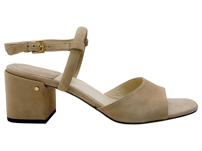 Sandali Ginger in Suede Beige di Laurence Dacade - Ansicht 2