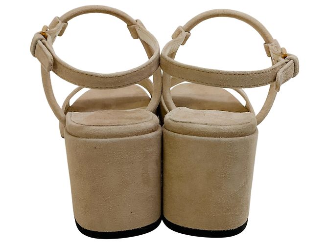 Sandali Ginger in Suede Beige di Laurence Dacade - Ansicht 5