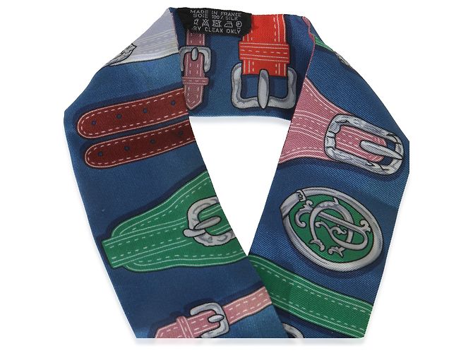 Twilly Harnais Des Presidents in seta multicolore Hermès - vista 4