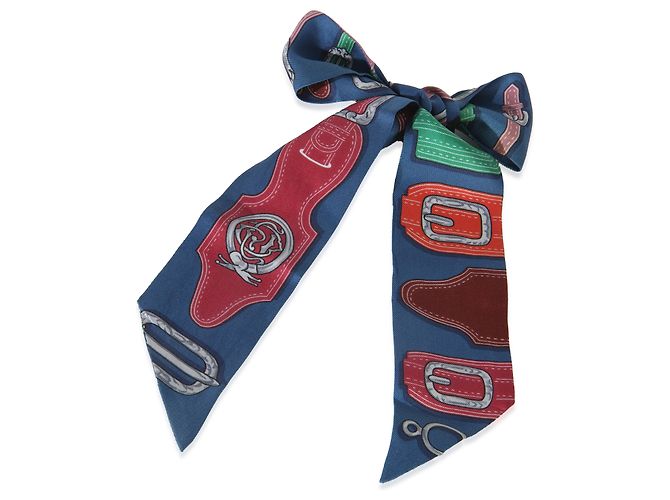 Twilly Harnais Des Presidents in seta multicolore Hermès - vista 5