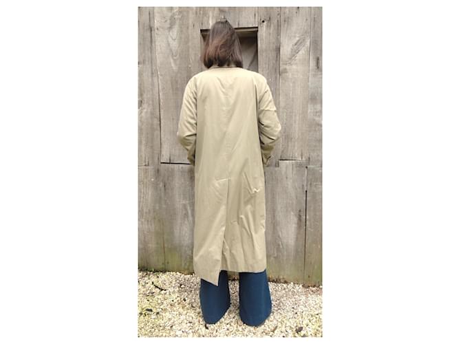 Impermeable Burberry Caqui de Algodón - vista 2