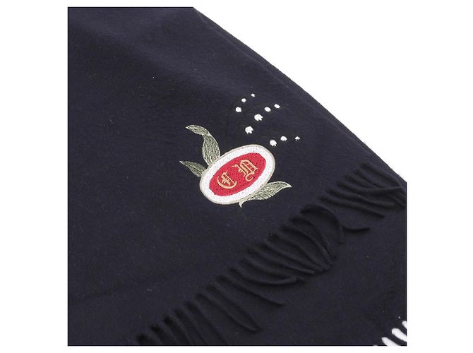 Étole en cachemire bleu marine Christian Dior - vue 2