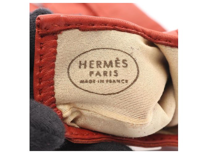 Hermès Kelly Handschuhe aus Bordeaux-Leder - Ansicht 3