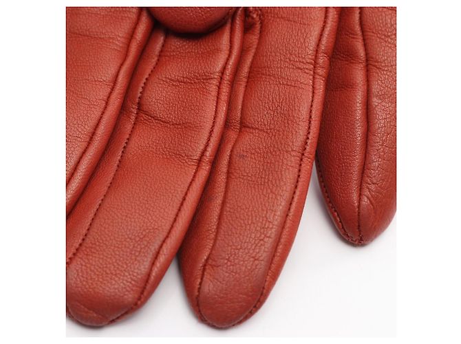 Hermès Kelly Handschuhe aus Bordeaux-Leder - Ansicht 8