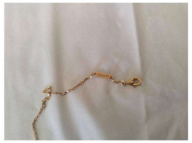 Van Cleef & Arpels Alhambra Halskette Gelbgold Blau Diamant - Ansicht 3