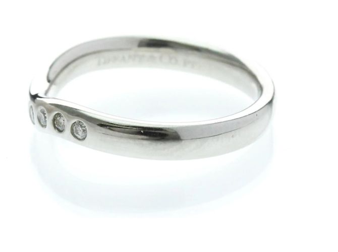 Tiffany & Co Anello Curvo Tiffany con Diamanti Argento - vista 2