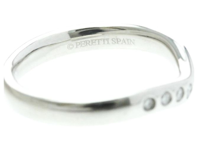Tiffany & Co Anello Curvo Tiffany con Diamanti Argento - vista 8