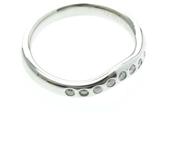 Tiffany & Co Anello Curvo Tiffany con Diamanti Argento - vista 9