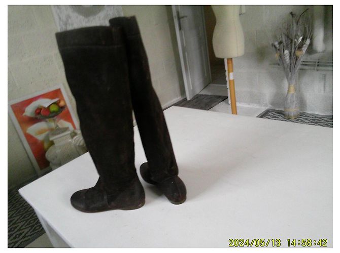 Autre Marque Stivali Overknee Manufacture d'Essai Marroni Camoscio - vista 5