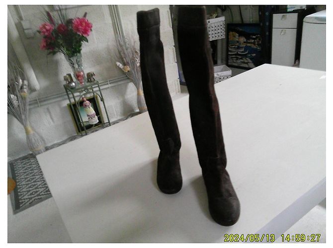 Autre Marque Stivali Overknee Manufacture d'Essai Marroni Camoscio - vista 9