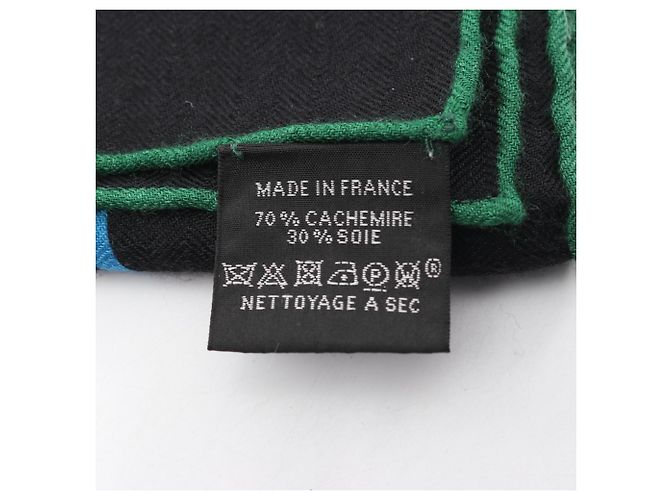 Sciarpa Hermès Carré Geant LISTA IN CATENE 140 Nero Multicolore - vista 4
