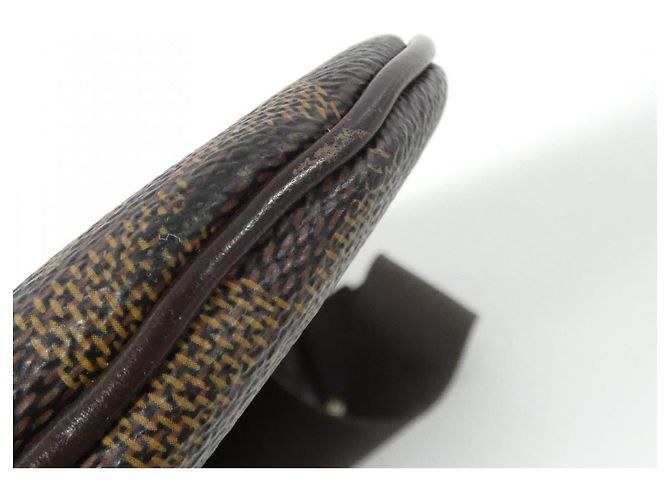 Borsa a Spalla Louis Vuitton Damier Pochette Bosphor N51111 Marrone - vista 3