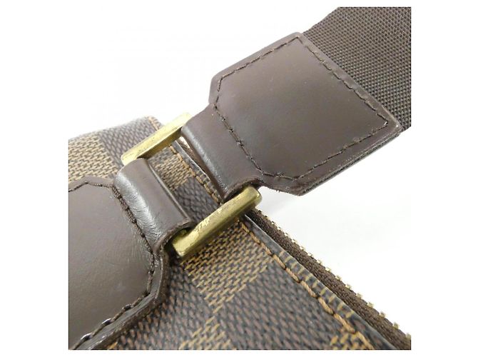 Borsa a Spalla Louis Vuitton Damier Pochette Bosphor N51111 Marrone - vista 4