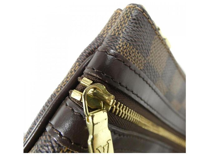 Borsa a Spalla Louis Vuitton Damier Pochette Bosphor N51111 Marrone - vista 6
