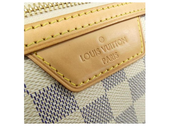 Borsa a Spalla Louis Vuitton Damier Azur Evora MM Bianco Blu - vista 4