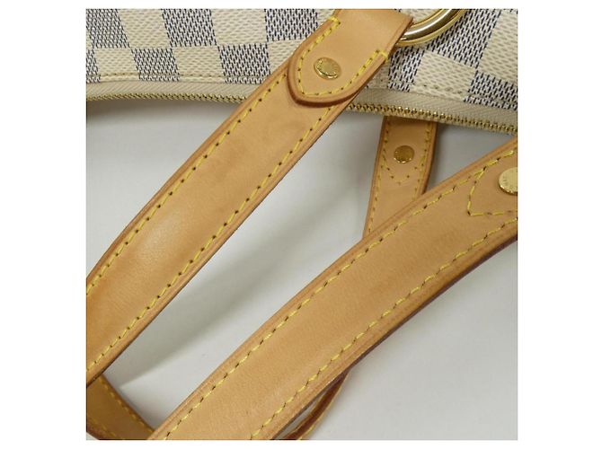 Borsa a Spalla Louis Vuitton Damier Azur Evora MM Bianco Blu - vista 7