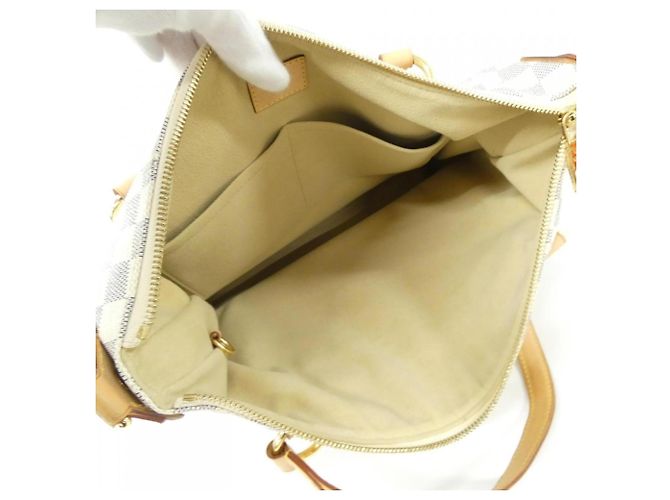 Borsa a Spalla Louis Vuitton Damier Azur Evora MM Bianco Blu - vista 8
