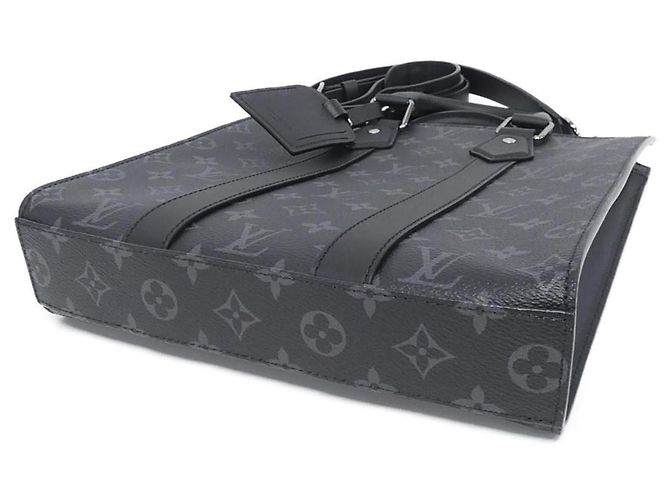 Borsa Cross Sac Plat Monogram Eclipse Louis Vuitton Nero - vista 2