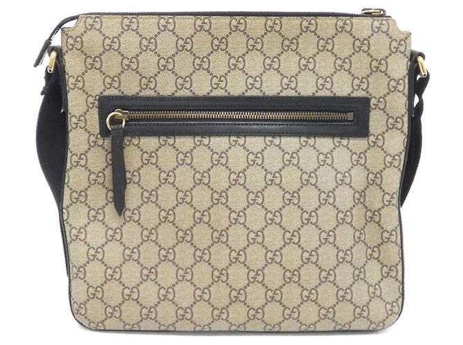 Borsa a spalla Gucci in tela GG Supreme beige - vista 2