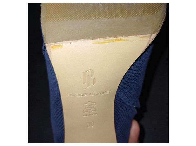 Patricia Blanchet Blaue Wildleder-Stiefeletten mit Glitzerdetails - Ansicht 4