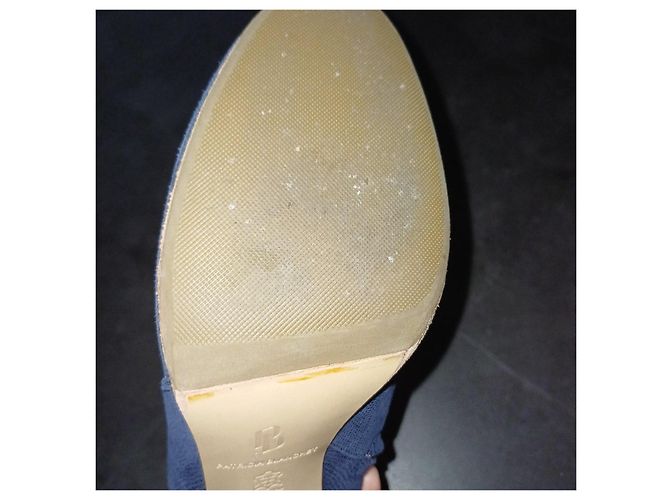Patricia Blanchet Blaue Wildleder-Stiefeletten mit Glitzerdetails - Ansicht 5
